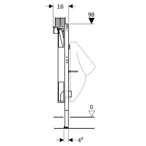 GE Duofix Element Urinal