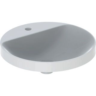 GE VariForm Einbauwaschtisch, rund m.HLB, d:48cm, o.Ül., glasiert, weiß