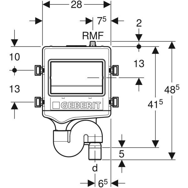 GE HS30 Hygienesp. mit 1 Wasseranschluss d:50mm