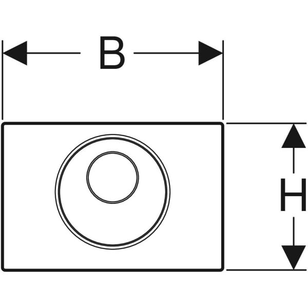 GE Betätigungs-/Abdeckplatten WC-Strg.