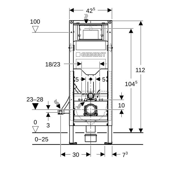 GE Duofix Element für Wand-WC