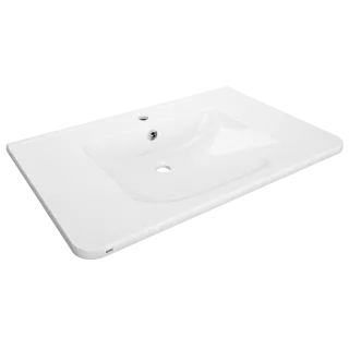 AR Einzelwaschtisch, MEDCARE, MIRANIT, 850x150x550 mm, weiß, Hahnloch, Überlauf