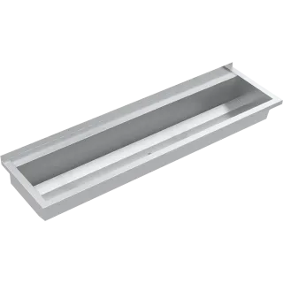 AR Waschrinne, PLANOX, Edelstahl, W.-Mont., 1400x210x442 mm, m. Arm-bank