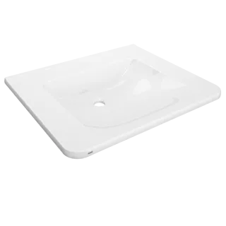 AR Einzelwaschtisch, MEDCARE, MIRANIT, 650x150x550 mm, weiß