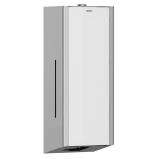 AR Seifensp., EXOS, elek., Edelstahl, AP, 120x325x120 mm, Front ESG weiß