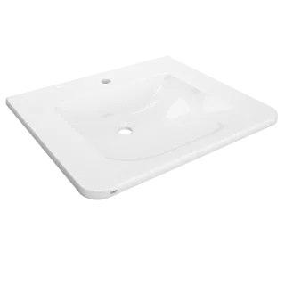 AR Einzelwaschtisch, MEDCARE, MIRANIT, 650x150x550 mm, weiß, Hahnloch