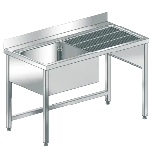AR Gewerbespüle, MAXIMA, Edelstahl, verschw. Untergestell, 1400x1000x700 mm