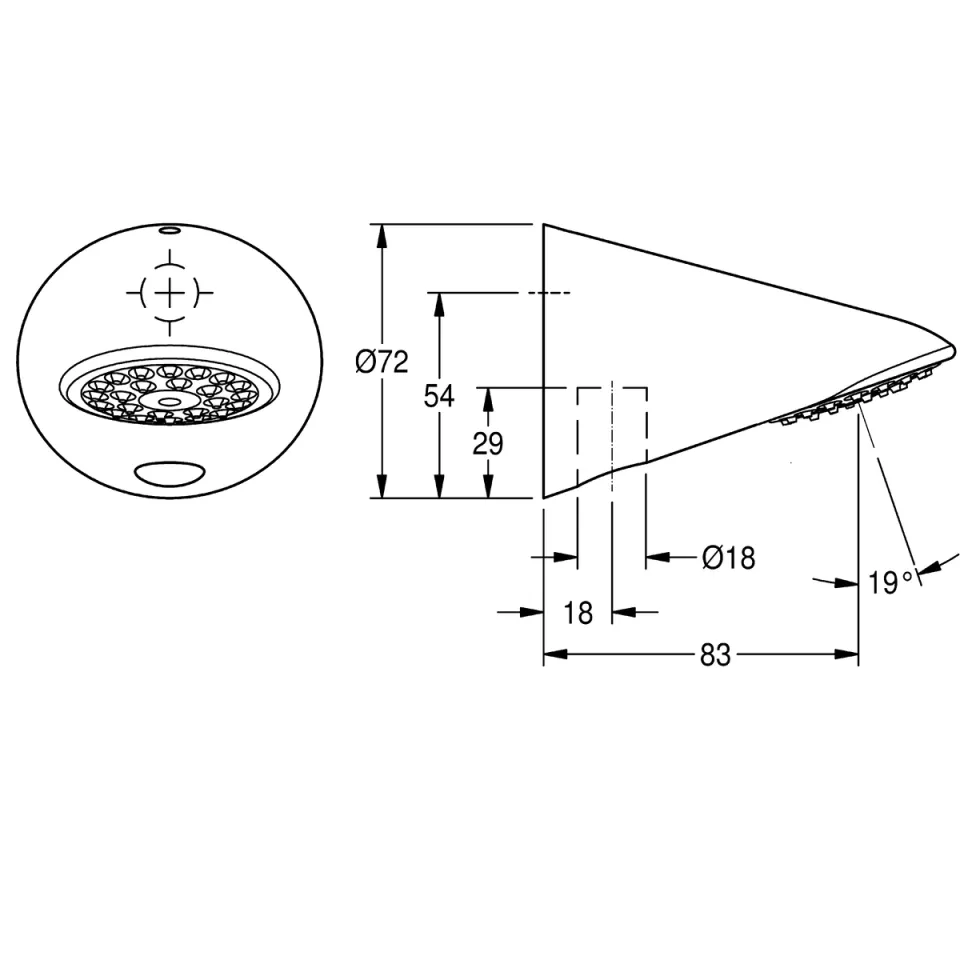 AR AQUAJET-Slimline Duschkopf