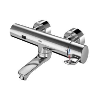 AR Wandbatterie, F4, elek., Thermostat, Schwenkauslauf, 210 mm, Batterie