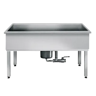 AR Werkraumbecken, SIRIUS, Edelstahl, 1500x800x600 mm, U-Bau, Schlammfang