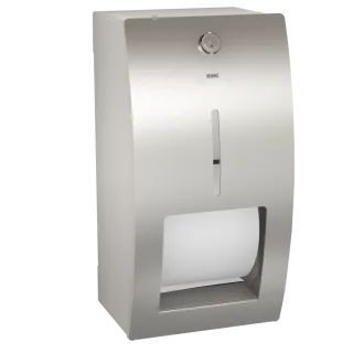 AR WC-Doppelrollenhalter, STRATOS, Edst., AP, 156x303x141 mm, Spindelsystem