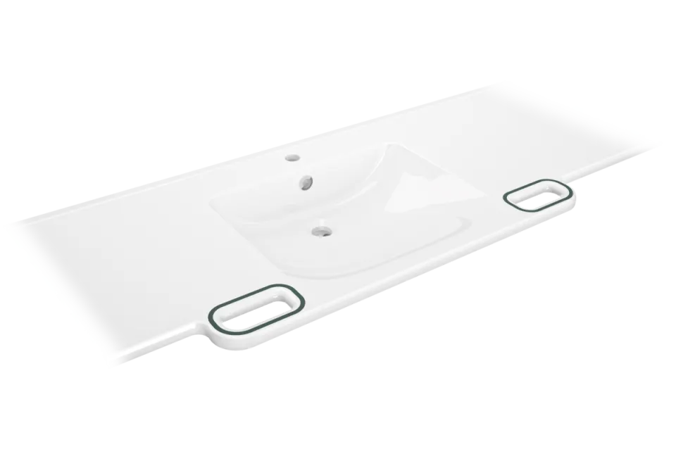 AR MEDCARE Reihenlwaschtisch, MIRANIT