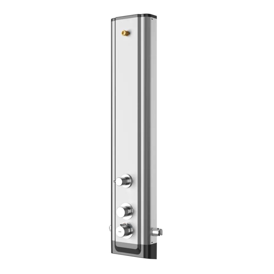 AR F5 Duschpaneel, hydr. Thermostat, Edelstahl