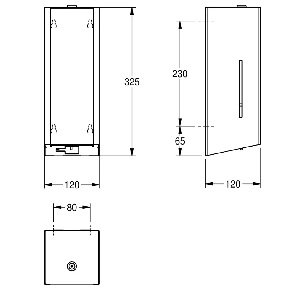 AR EXOS. Desinfektionsmittelspender, elektr., Edelstahl, AP AR EXOS. Desinfektionsmittelspender, elektr., Edelstahl, AP