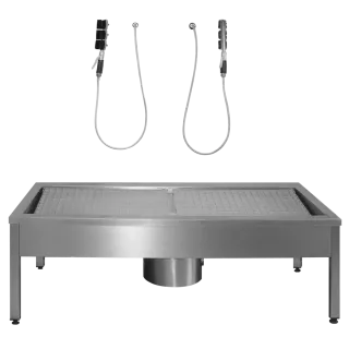 AR Stiefelreinigungsanl., SIRIUS, Edst., 700x500x600 mm, 1 Reinigungsplatz