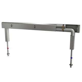 AR Armatureneinheit, Edelstahl, doppelreihig, B 600 mm