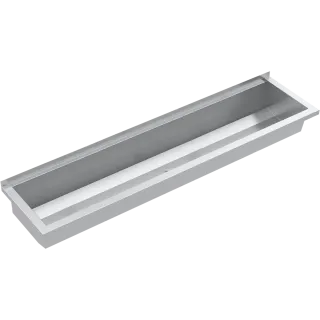 AR Waschrinne, PLANOX, Edelstahl, W.-Mont., 1400x210x382 mm, o. Arm-bank