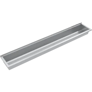 AR Waschrinne, PLANOX, Edelstahl, W.-Mont., 2400x210x382 mm, o. Arm-bank