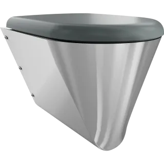 AR T-WC, CAMPUS, Edelstahl, wandhängend, 360x409x500 mm, grauer Sitz