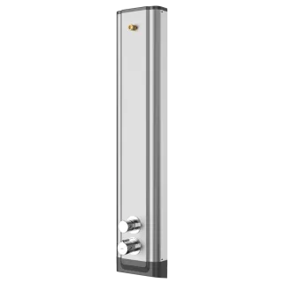AR Duschpaneel, F5, hydr., Edelstahl, Thermostat, f. Duschkopf