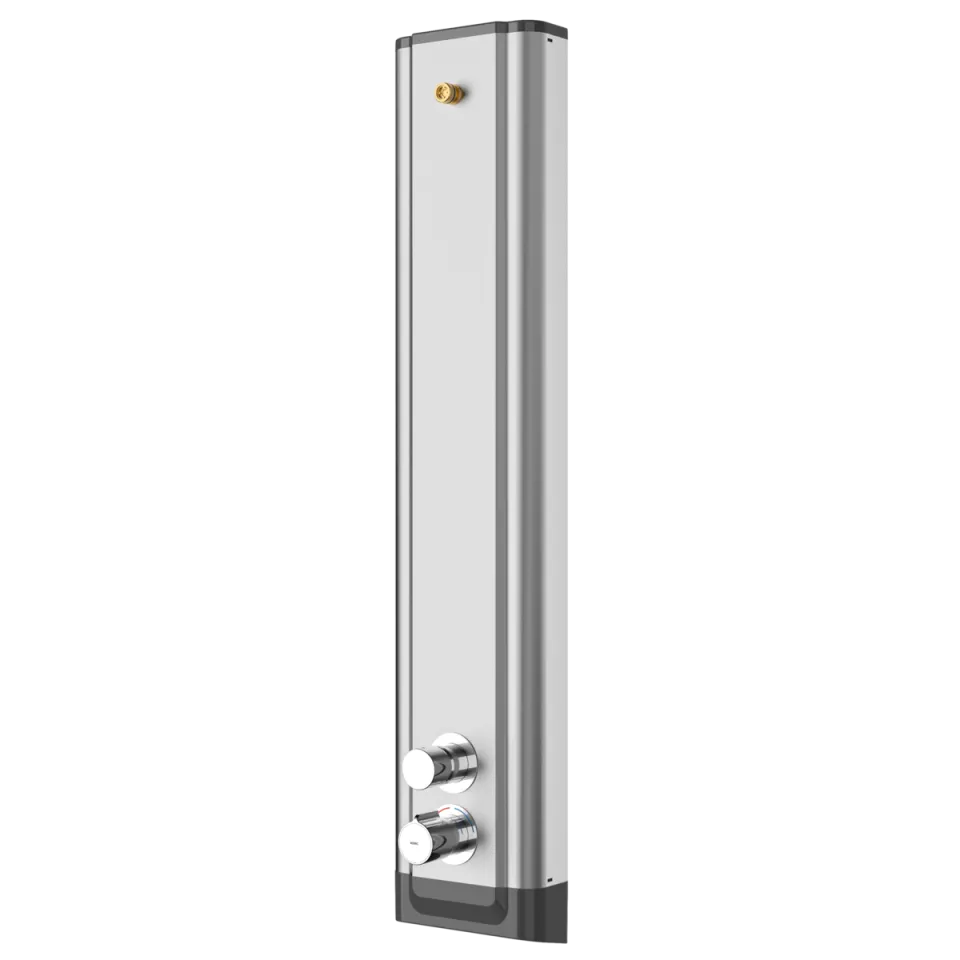 AR F5 Duschpaneel, hydr. Thermostat, Edelstahl