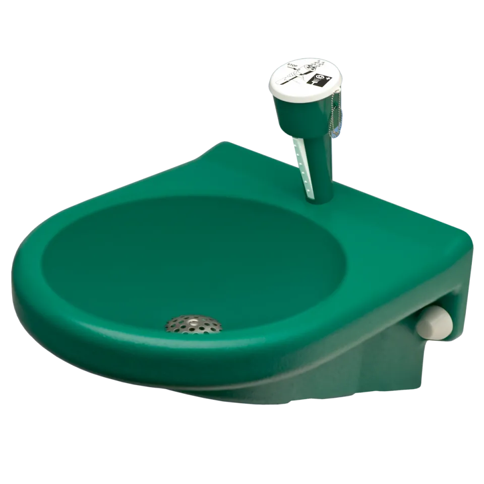 AR Augendusche, Kst., mit Wasserauffang, grün
