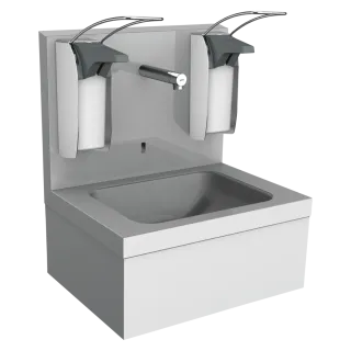 AR Hygienewaschplatz, elek., Thermostat, Edelstahl, AP