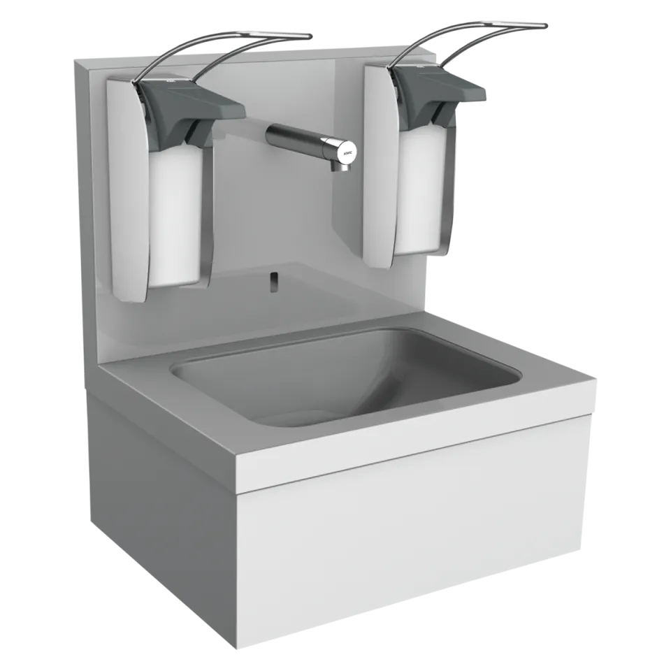 AR Hygienewaschplatz, elek., Thermostat, Edelstahl, AP