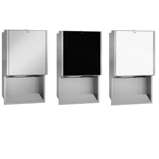 AR Papierhandtuchspender, EXOS, Edelstahl, Unterputz, 304x500x120 mm