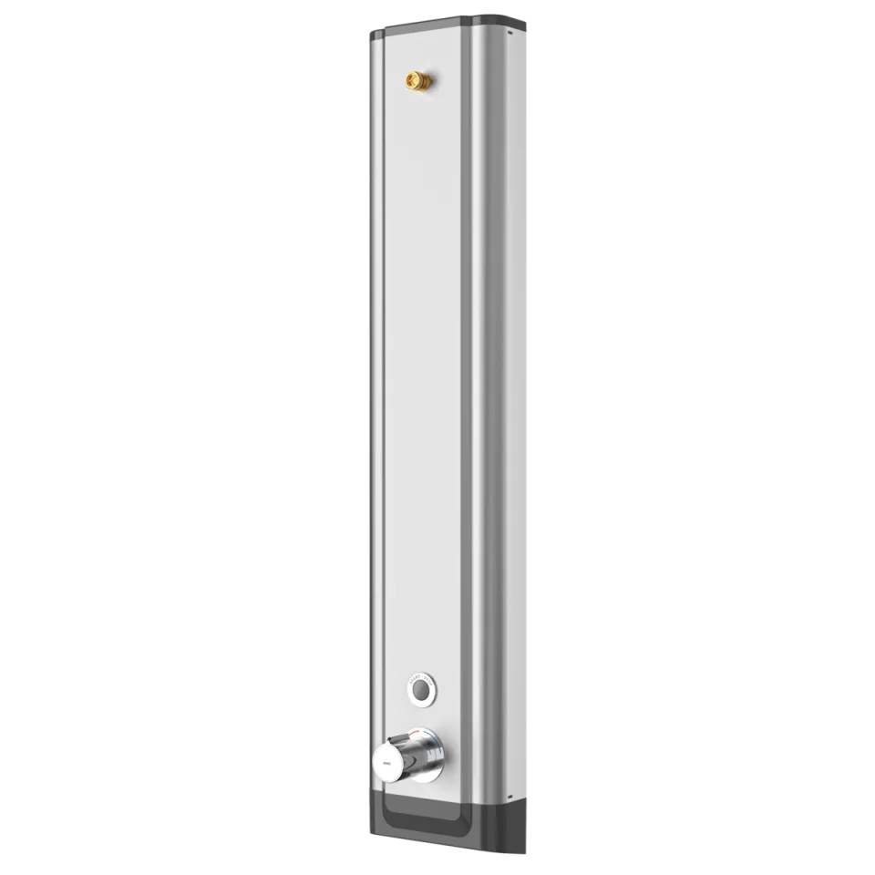 AR F5 Duschpaneel, elek., Thermostat, Edelstahl