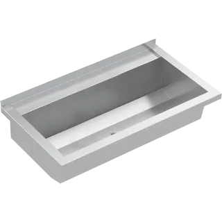 AR Waschrinne, PLANOX, Edelstahl, W.-Mont., 800x210x442 mm, m. Arm-bank