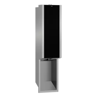 AR Seifensp., EXOS, elek., Edelstahl, UP, 124x500x120mm, Front ESG schwarz