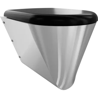 AR T-WC, CAMPUS, Edelstahl, wandhängend, 360x409x500 mm, schwarzer Sitz