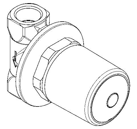 AR F5 Duscharmatur hydr., o. Mischung, f. Duschsäule