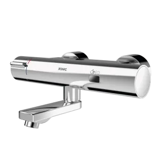 AR Wandbatterie, F5, elek., Thermostat, Schwenkauslauf, 215 mm, f. Netzteil