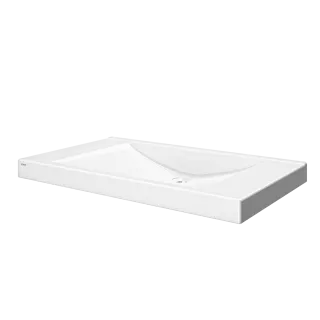 AR Einzelwaschtisch, QUADRO-FX, MIRANIT, 800x150x470 mm, Mulde re-eckig