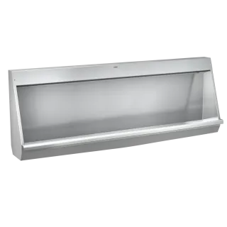 AR Reihenurinal, CAMPUS, Edelstahl V2A, 1400x515x235 mm, Siebablauf mittig