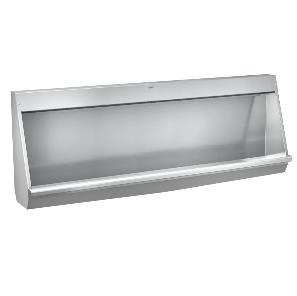 AR Reihenurinal, CAMPUS, Edelstahl V2A, 1400x515x235 mm, Siebablauf mittig