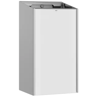 AR Abfallbehälter, EXOS, Edelstahl, AP, 300x573x250 mm, Front ESG weiß, 30l