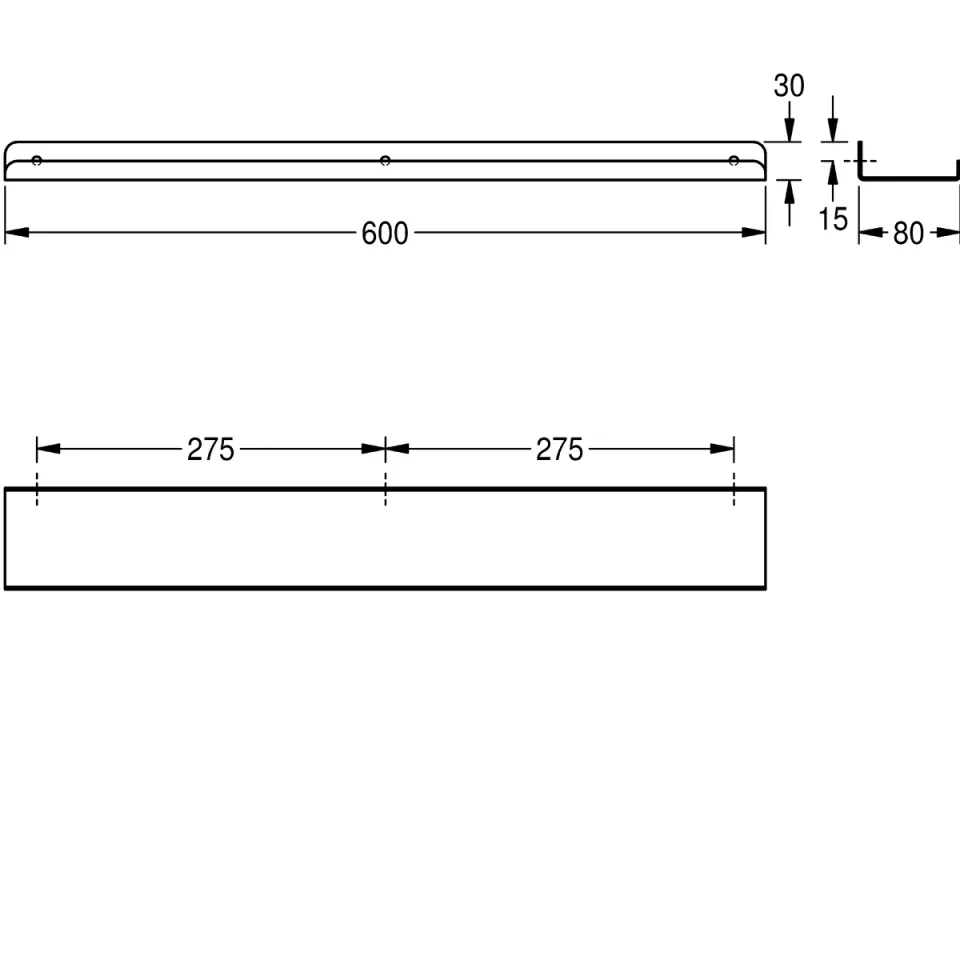 AR HEAVY DUTY Ablage, Edelstahl, AP