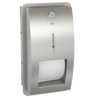 AR WC-Doppelrollenhalter, STRATOS, Edst., UP, 183x331x142 mm, Spindelsystem