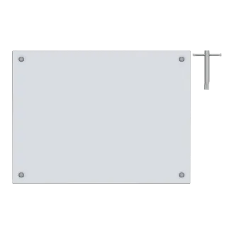 AR Spiegel, HEAVY DUTY, Edelstahl, 590x490x7 mm, diebstges. Befestigung