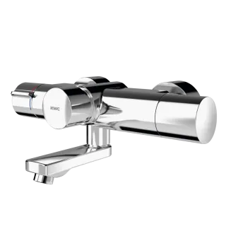 AR Wandbatterie, F5, hydr., Thermostat, Schwenkauslauf, 135 mm, C-Modul