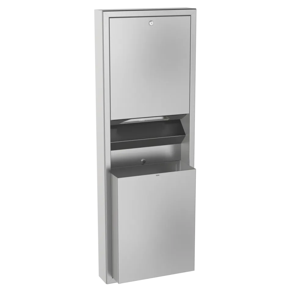 AR RODAN Papier-Abfall-Kombi,Edelstahl, AP AR RODAN Papier-Abfall-Kombi,Edelstahl, AP