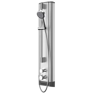 AR F5 Duschpaneel, hydr. Thermostat, Edelstahl