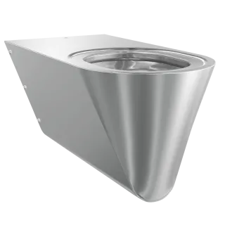 AR T-WC, CAMPUS, Edelstahl, wandhängend, 360x351x700 mm, barrierefrei, ohne Sitz