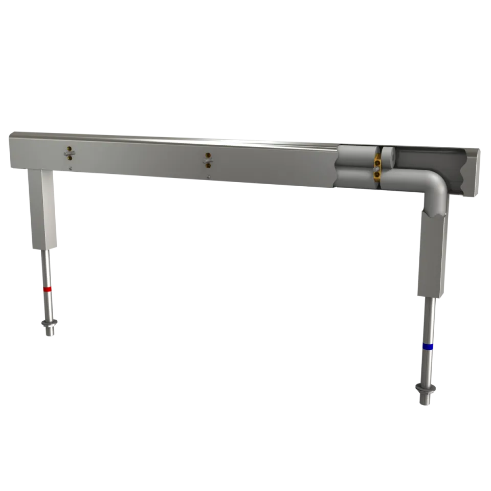 AR Armatureneinheit, Edelstahl, doppelreihig, B 800 mm