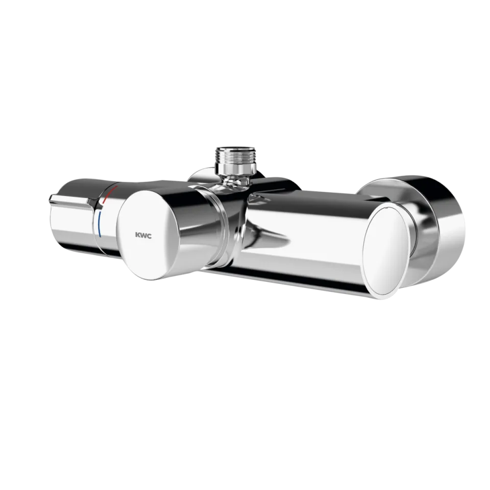AR Wandbatterie, F5, hydr., Thermostat, für Bogen/Duschrohr, ABE