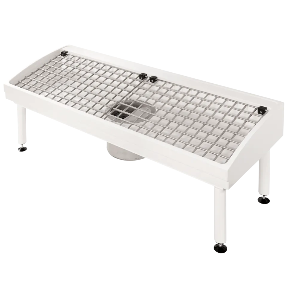 AR Stiefelreinigungsanlage, SIRIUS, MIRANIT, 1400x500x510 mm, Siphon, 2 Pl.
