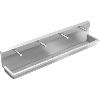 AR Waschplatzeinheit, PLANOX, Edst., 2400x530x440 mm, 4xWandventil elektron.